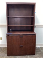 Filing Cabinet With Shelving Hutch - 36"x22"x66"