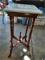 Marble Top Side Table, 28"