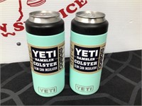 (2) Yeti Rambler Colster Slim Can Insulator Lot