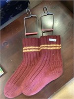 Vtg. 21" sock stretches w 2 pair of wool socks