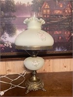 Fenton hand signed handpainted lamp