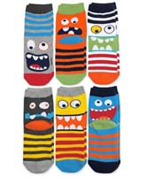 Jefferies Socks Boys' Monster Pattern Crew Socks 6