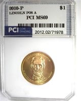 2010-P Lincoln $ PCI MS69 Position A