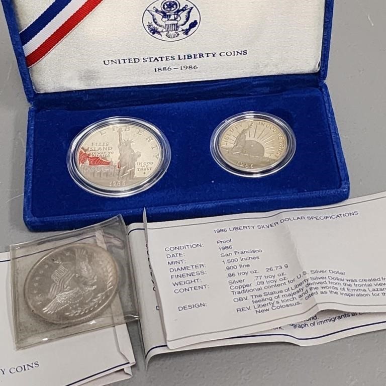 US Liberty Coin Set, Silver Trade Unit