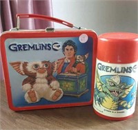 Gremlins metal lunch box and thermos