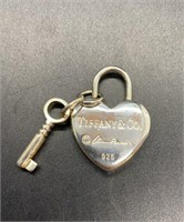 Tiffany And Company Lock And Key Pendant