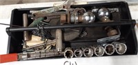 Tray of Assorted Tools & Ball Mounts