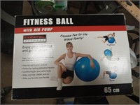 Fitness ball with air pump
