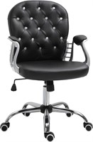Vinsetto PU Leather Home Office Chair  Button Tuft