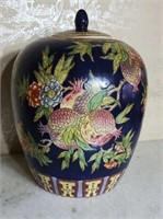 Hand painted oriental vase approx 16 inches tall