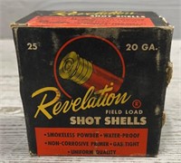 (25) Revelation 20GA Field Load Shot Shells