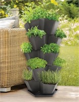 Multy 5-Tier Stackable Planter, Black