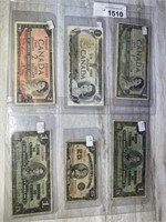 Various $1.00, $2.00 & 25¢ Canadian Bills