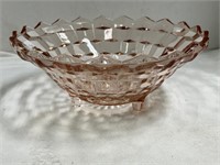 Vintage Pink Glass Decor/Fruit Bowl (Large)