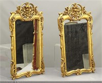 Pair Carved Decorative Wooden Mirrors