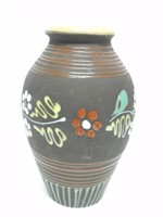 HAND PAINTED WEST GERMANY POTTERY VASE c1970's