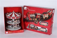 NIB Home Accents Train & Carrusel Musical