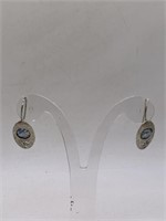 SIGNED STERLING SILVER PIERCED EARRINGS