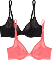 (N) Smart & Sexy Womens Sheer Mesh Demi Underwire