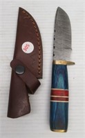 Hand Made Damascus Steel Knife with Custom Handle