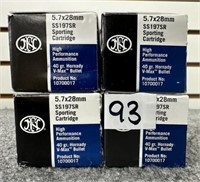 (200) Rounds of FNH USA 5.7x28mm 40 Gr. Vmax.