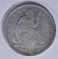 1870-S SEATED HALF DOLLAR VF