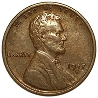 1917-D Lincoln Wheat Penny CLOSELY UNC