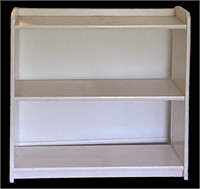 White Open Back Wood Shelf