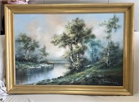 FRAMED OIL  PAINTING