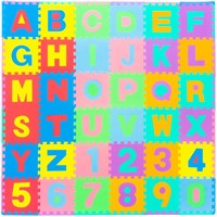 ProSource Puzzle Alphabet and Numbers Foam Tiles