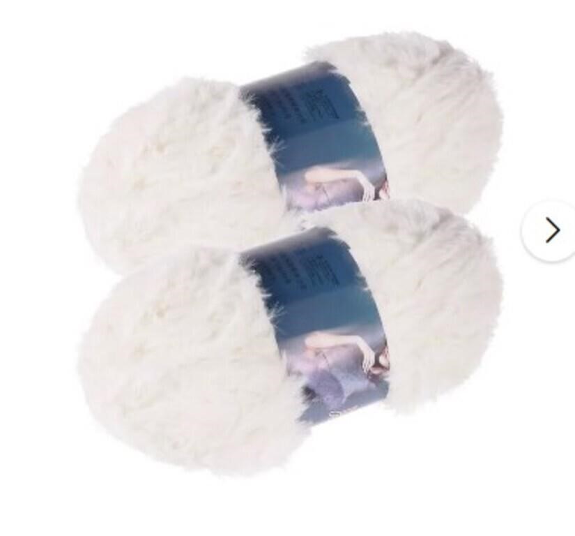 2PCS Imitation Wool Super Fur Yarn Chunky Fluffy F