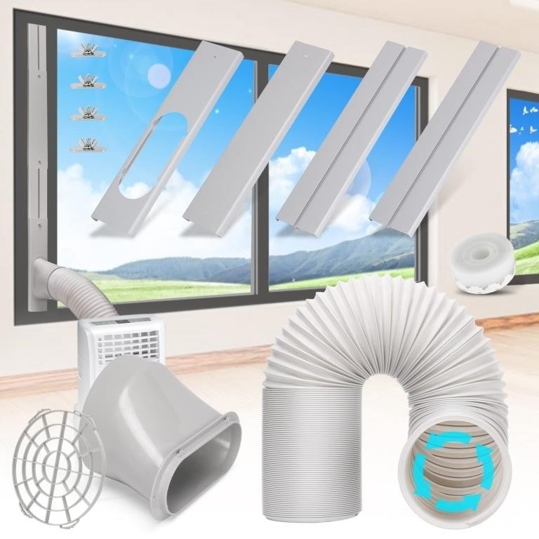 Portable Air Conditioner Window Vent Kit with 5.9”