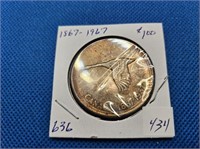 1-1867-1967 SILVER DOLLAR