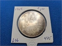 1-1965 SILVER DOLLAR
