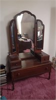 vanity with mirror. 3 drawers.