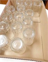 14 Clear Glass Water Glasses