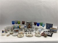 Glasses, Porcelain, Saki Set, Tin, Trivet, Misc