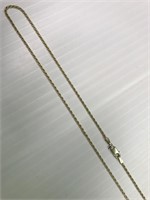 Long Gold Colored Chain Marked 925