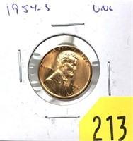 1954-S Lincoln cent