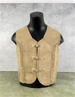 Vintage Bee Wear Leather & Knit Vest