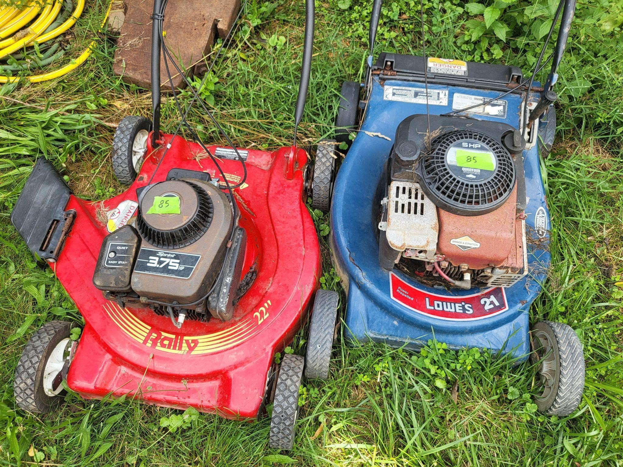 Two mowers