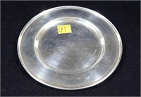Sterling plate, 5.5", 2.620 Troy oz.