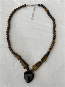 Tigers Eye Necklace w/ Stainless Clasp
