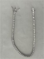 Silvertone Tennis Bracelet w/ CZ's