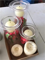 Flat of used candles