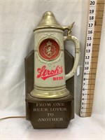 1972 Stroh’s Beer “Stein” Lighted Sign, 19 1/2”T,