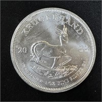 2022 South Africa 1 oz Silver Krugerrand BU