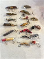 Old wood fishing lures