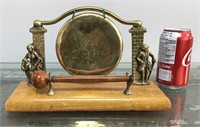 Small desk brass gong