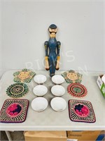 housewares, soup bowls, wicker trivets